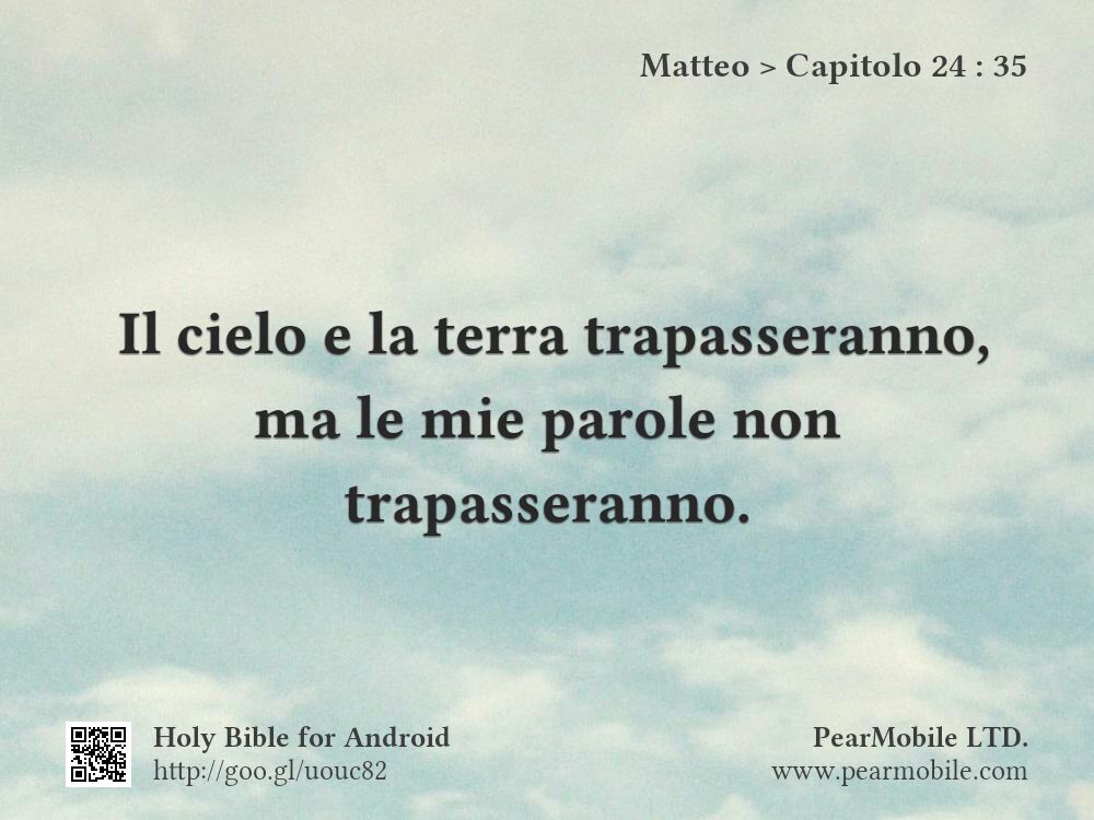 Matteo, Capitolo 24:35